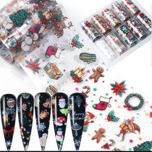 Load image into Gallery viewer, Nail Art - Christmas Foil (set 10 scrolls)