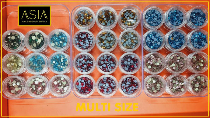 Nail Art - Premium Quality Rhinestone Multicolour