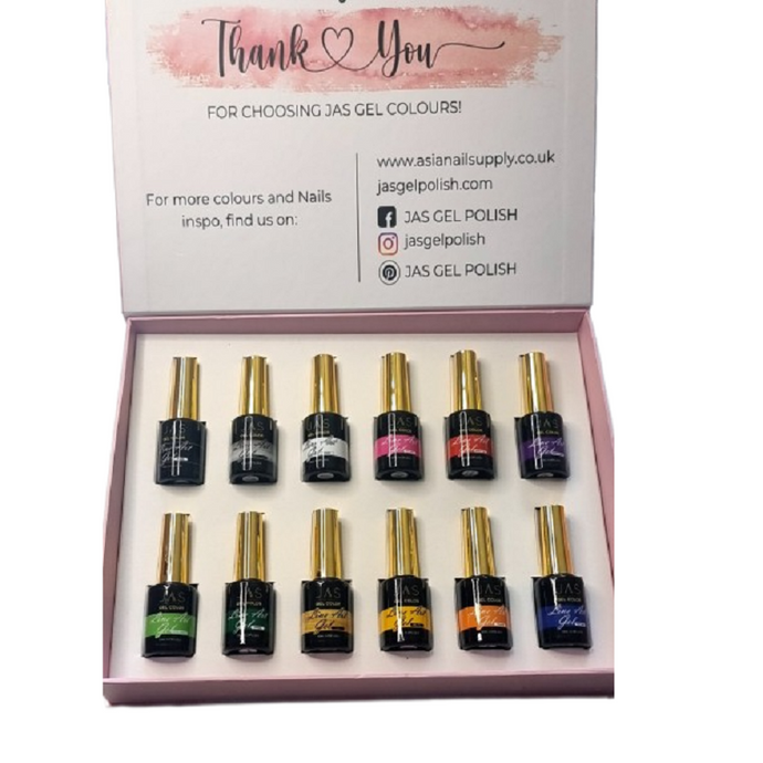 JAS Line Art Gel 10ml - Set 12 Colours