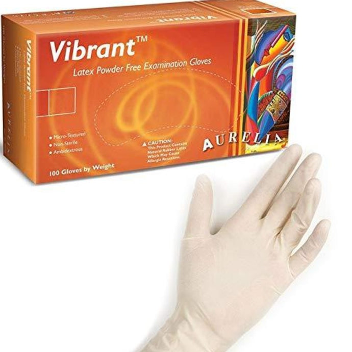 Vibrant Latex Powder Free Gloves
