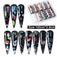 Load image into Gallery viewer, Nail Art - Christmas Foil (set 10 scrolls)
